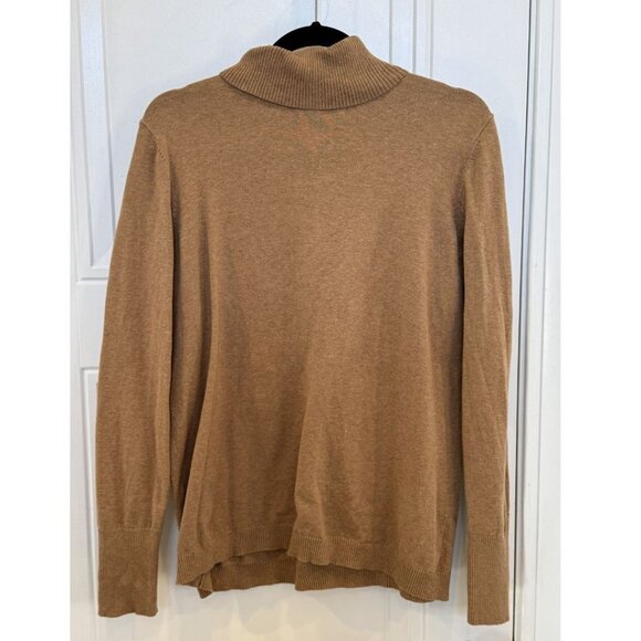 Lane Bryant 14/16 Camel Turtleneck Sweater EUC Neutral Classic Casual Preppy - Picture 1 of 5